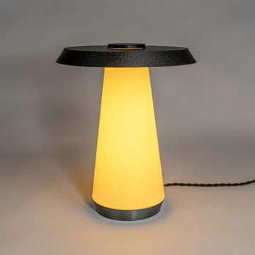 Bruno 12.25" Mid-Century Minimalist Plant-Based PLA 3D Printed Dimmable LED Table Lamp - JONATHAN Y